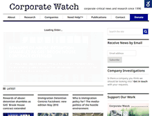 Tablet Screenshot of corporatewatch.org